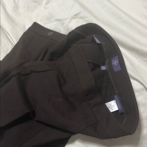 NYDJ Women’s brown gabardine pants, includes front coin pocket in front
